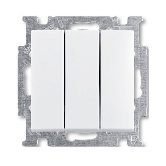 ABB BJB Basic 55 Бел Выключатель 3-клавишный, 16А 2CKA001012A2155