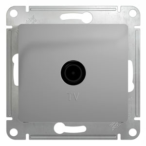 Купить Systeme Electric Glossa Алюминий Розетка TV проходная 4DB