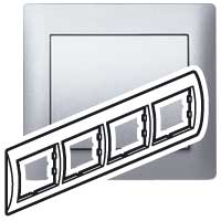 Купить Legrand Galea Life Алюминий Рамка 4-я, горизонтальная 771304