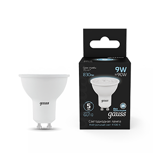 Gauss Лампа MR16 9W 830lm 4100K GU10 LED 101506209
