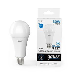 Gauss Лампа Elementary A67 30W 2390lm 6500K E27 LED 73239