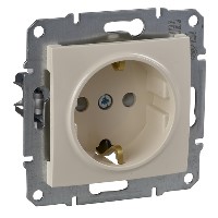 Купить SE Sedna Беж Розетка 1-я с/з с защитными шторками SDN3000147