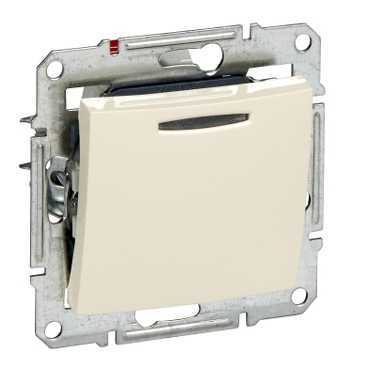 Купить SE Sedna Беж Выключатель 1-клавишный с индикацией 10А (сх.1) SDN0400347