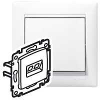 Купить Legrand Valena Бел Розетка двойная комп.(RJ45) 1-ая 5 кат UTP + ТЛФ 1-ая (RJ11) 770080