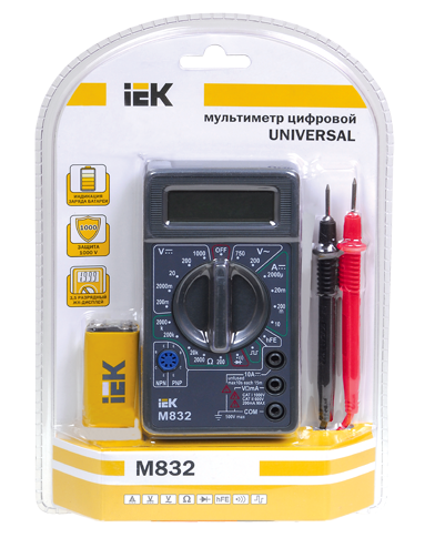 Купить IEK Мультиметр цифровой Universal M832