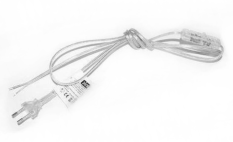 Zamel Шнур плоский 2х0,5мм2 с выключателем и вилкой; прозрачный; 1,9 метра SP/W1,9(2х0,5)BZB