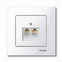 Купить SE Merten SM Бел глянец Накладка розетки ТЛФ/комп 2-ой наклонной MTN296119