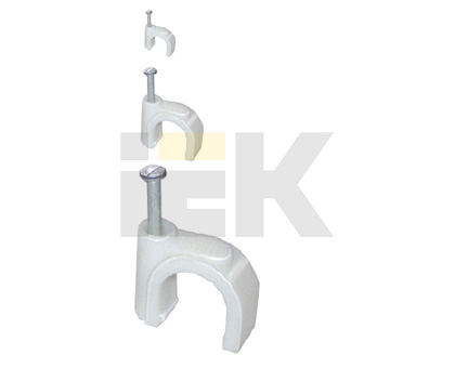 Купить IEK Скоба 30мм круглая пластиковая (100шт)