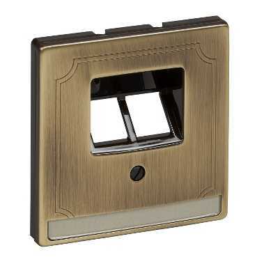 Купить SE Merten SD Античная латунь Накладка розетки ТЛФ/комп 2-ой наклонной MTN292643