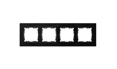 Simon S82 Concept Матовый черный, Рамка на 4 поста 8200647-098