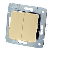 Legrand Cariva Крем Выключатель 2-х клавишный 773758