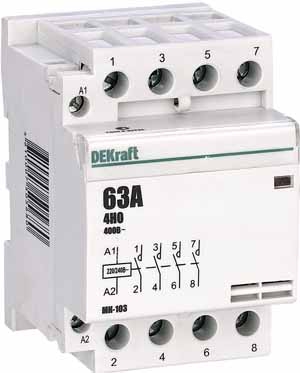 Купить Dekraft Модульный контактор 4НО 40А 230В МК-103