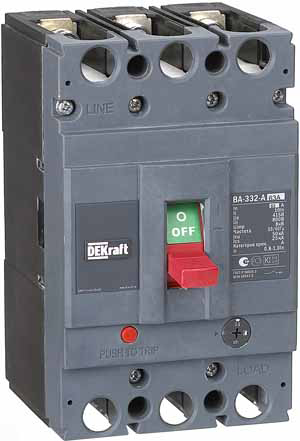 Купить Dekraft Силовой Автоматический выключатель 3P 63А c Ir=50,4А-63А 50кА ВА-332