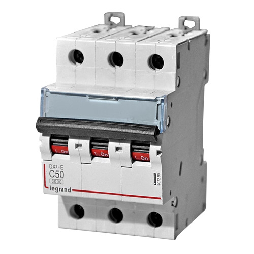 Купить Legrand DX3-E Автоматический выключатель 3P 50А (С) 6000/6kA 407296