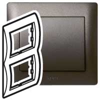 Купить Legrand Galea Life Темная Бронза Рамка 2-я верт 771206