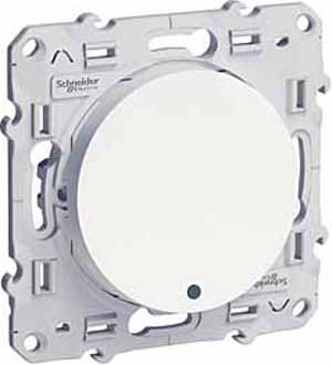 Купить SE Odace Бел Переключатель 1-клавишный с подсветкой LED S52R263