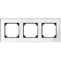Купить SE Merten SM M-Elegance Стекло Белое Рамка 3-ая MTN404319