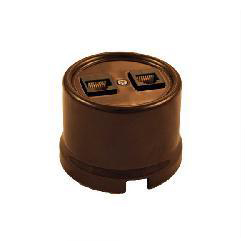 BIRONI Лизетта Керамика Коричневый Розетка 2-ая RJ45 B1-302-02