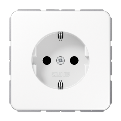JUNG CD 500/CD plus Белая Розетка с/з безвинт. зажим CD1520WW