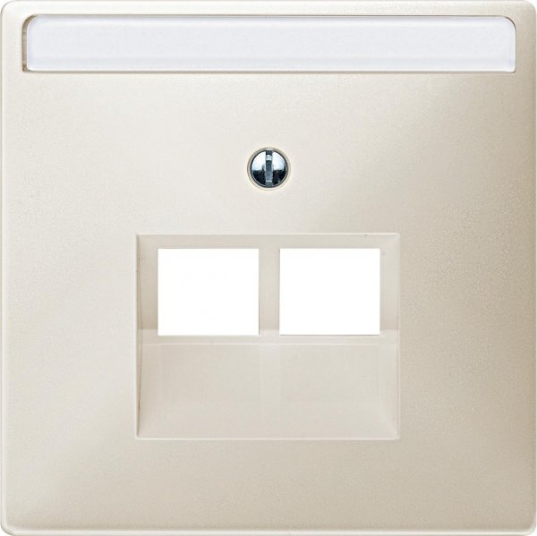 SE Merten SD Беж Накладка розетки ТЛФ/комп 2-ой наклонной (термопласт) MTN292644