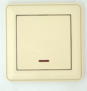 SE Wessen 59 Беж Выключатель 1-клавишный с подсветкой 16А (сх.1) VS116-153-2-86