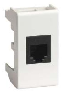 DKC Компьютерная розетка RJ-45 кат.5E (экранированная), «Viva», 1 мод., белая