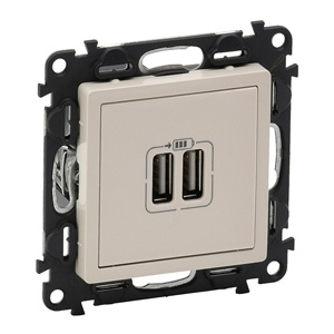 Купить Legrand Valena LIFE DIY Сл.кость Розетка 2-ая USB 240В/5В 1500мА 753512