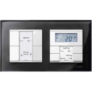 Купить SE Merten SM M-Elegance Стекло Черное кальцит Рамка 2-ая MTN404203