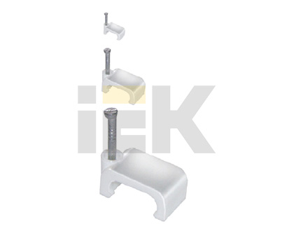 Купить IEK Скоба 5мм плоская пластиковая (100шт)