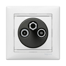 Купить Legrand Valena Бел Розетка TV- FM-SAT единственная 5-2400 МГц 1,5 дБ 774435