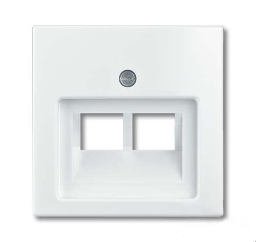 ABB BJB Basic 55 Бел Накладка 2-ой ТЛФ/комп розетки наклонной 2CKA001753A0095