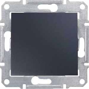 Купить SE Sedna Графит Переключатель 2-клавишный 10A, 250В (сх.6+6) SDN0600170