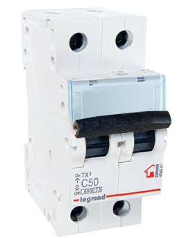 Купить Legrand TX3 Автоматический выключатель 2P 50A (С) 6000 404047