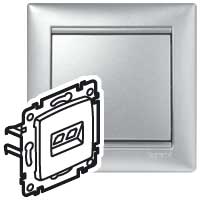 Legrand Valena Алюминий Розетка комп(RJ45) 1-ая 5кат.крепление винт.с лапками 770230