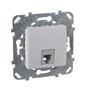 Купить SE Unica Белый Розетка ТЛФ 1-ая 4 контакта MGU5.492.18ZD