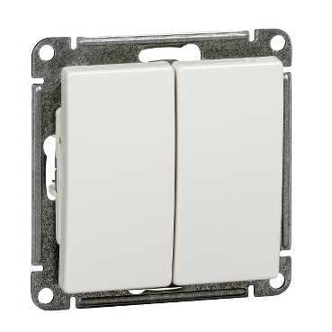 Systeme Electric Wessen 59 Бел Выключатель 2-клавишный , 10АХ