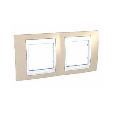Купить SE Unica Хамелеон Песчаный/Бел Рамка 2-ая горизонтальная MGU6.004.867