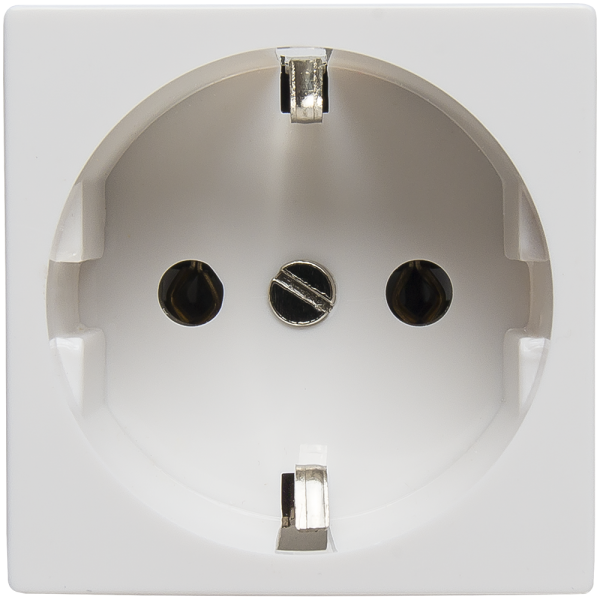 SPL Розетка электрическая 2К+З Белый с защитными шторками 200013
