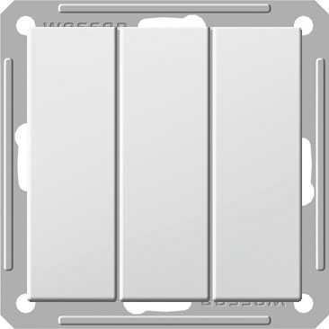 SE Wessen 59 Матовый хром Выключатель 3-клавишный 16А (сх.05) VS0516-351-5-86