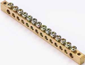 Купить Dekraft Шина нулевая 14 гр., креп. по краям, сеч. 6x9 мм, дл. 115 мм, 100А, ШН-102