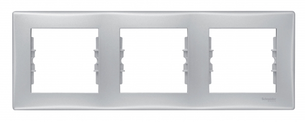 SE Sedna Алюминий Рамка 3-ая горизонтальная SDN5800560