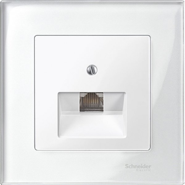 SE Merten SM Бел глянец Накладка розетки ТЛФ/комп 1-ой наклонной MTN296219