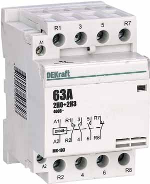 Купить Dekraft Модульный контактор 2НО+2НЗ 63А 230В МК-103