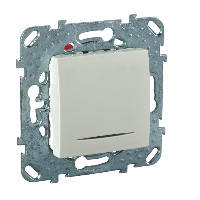 Купить SE Unica Бежевый Переключатель 1-клавишный (сх.6) с подсветкой MGU5.203.25NZD