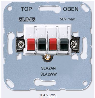 JUNG Мех Аудиорозетка (стерео) Белый SLA2WW