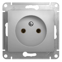 Купить Systeme Electric Glossa Алюминий Розетка б/з