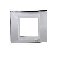 Купить SE Unica Хамелеон Серебро/Бел Рамка 1-ая MGU66.002.810