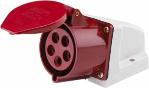 Купить DEKraft Розетка стационарная 125 3Р+РЕ+N 32А 380В IP44 РС-102