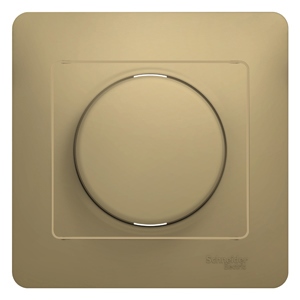 Купить Systeme Electric Glossa Титан Светорегулятор (диммер) поворотный, 300Вт (в сборе с рамкой)