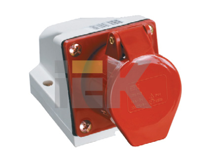 Купить IEK Розетка 114 стационарная 3Р+РЕ 16А 380В IP44